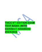 TNCC 9TH EDITION EXAM  TEST BANK WITH  CORRECT ANSWERS  2023\2024