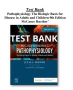 Test Bank For Pathophysiology The Biologic Basis for Disease in Adults and Children 9th Edition  McCance Huether’s All Chapters (1-50) | A+ ULTIMATE GUIDE 2023