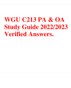 WGU C213 PA & OA Study Guide 2022/2023 Verified Answers.