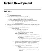 Samenvatting Mobile Devlopment (Node & Express - API)