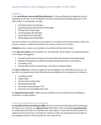 Samenvatting zes psychologische stromingen en een client