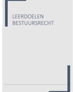 Uitgewerkte leerdoelen- Bestuursrecht