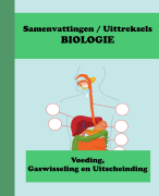 Samenvatting Biologie Voeding en Uitscheiding en gaswisseling