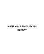 NRNP 6645 FINAL EXAM REVIEW /NRNP 6645 FINAL EXAM REVIEW /NRNP 6645 FINAL EXAM REVIEW /