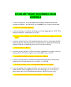 ATI RN MATERNITY PROCTORED EXAM (5 VERSIONSATI RN MATERNITY PROCTORED EXAM (5 VERSIONS)