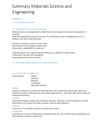 Samenvatting Materiaalkunde 1 Materials Science and Engineering