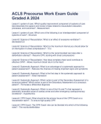  ACLS Precourse Work Exam Guide Graded A 2024 