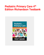 Pediatric Primary Care 4th Edition Richardson Testbank