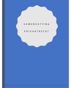 Samenvatting Privaatrecht - Webcolleges
