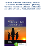 Test Bank Maternal Child Nursing Care with The Women’s Health Companion Optimizing Outcomes for Mo