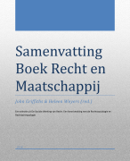 Samenvatting van het boek: De sociale werking van het recht van Griffiths, Recht en maatschappij