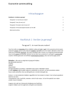 Economie samenvatting H1 verdien je genoeg 4 mavo
