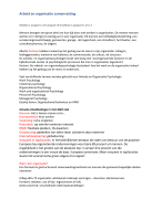Arbeid en organisatie samenvatting