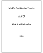 MedCa CERTIFICATION EKG Q & A WITH RATIONALES 2024