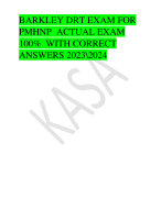 BARKLEY DRT EXAM FOR  PMHNP ACTUAL EXAM  100% WITH CORRECT  ANSWERS 2023\2024