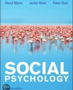 Oefententamen Social Psychology (Myers, D) plus antwoorden
