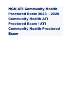 NGN ATI Community Health Proctored Exam 2023 – 2025 Community Health ATI Proctored Exam / ATI Community Health Proctored Exam