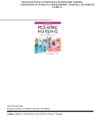 TEST BANK WONG\\\'S ESSENTIALS OF PEDIATRIC NURSING 11TH EDITION BY MARILYN J. HOCKENBERRY CHAPTER 1-31|COMPLETE GUIDE A+
