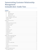 Samenvatting: Customer Relationship Management (CRM)