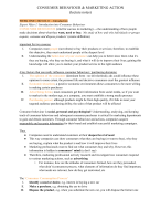 IBCOM YEAR II / III - [LECTURES] Consumer Behaviour and Marketing Action (cm2072)