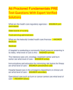 Ati Proctored Fundamentals PRE Test Questions With Expert Verified  Solutions 
