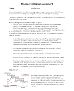 College aantekeningen Neuropsychological Assessment (PSMNV-2)
