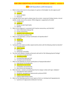 NUR 2063 Essentials Of Pathophysiology 2024 Exam 1 (50 Questions) V2