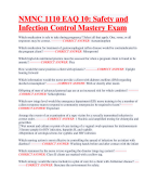NMNC 1110 EAQ 10: Safety and Infection Control Mastery Exam