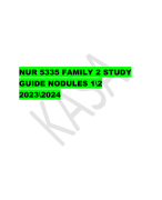 NUR 5335 FAMILY 2 STUDY  GUIDE NODULES 1\2  2023\2024