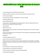 NAPRx/CNPR Exam -with 160 Questions & Answers- 2022