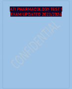 ATI PHARMACOLOGY TEST 1  EXAM UPDATED 2023/2024