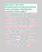 2024 WGU C207 NEW GENERATION EXAM QUESTIONS AND ANSWERS VERIFIED BY EXPERTS TOPSCORE!!!
