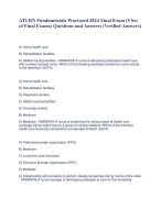 ATI RN Fundamentals Proctored 2024 Final Exam (5 Set  of Final Exams) Questions and Answers (Verified Answers)