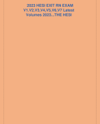 2023 HESI EXIT RN EXAM V1.V2,V3,V4,V5,V6,V7 Latest  Volumes 2023...THE HES
