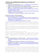 Samenvatting + notitie's - Psychologie
