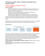 Samenvatting - Kotler, P Principles van Marketing Pearson Education, 6e editie