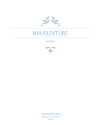 Hauslektüre 