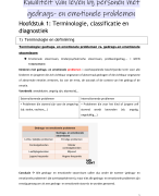 Hoofdstuk 1 - Terminologie, classificatie en diagnostiek