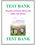Essentials of Pediatric Nursing 4th Edition Kyle Carman Test Bank