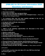 (PMK-EE) for E6 Career Information 2024 Questions and Answers