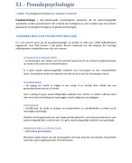Algemene Psychologie S1 -Pseudopsychologie