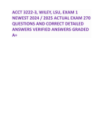 ACCT 3222-3, WILEY, LSU, EXAM 1 NEWEST 2024 / 2025 ACTUAL EXAM 270 QUESTIONS AND CORRECT DETAILED ANSWERS VERIFIED ANSWERS GRADED A+