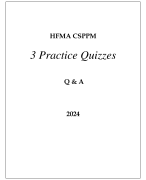 HFMA  CERTIFICATION COMPLETE EXAM PACK PRACTICE QUIZZES Q & A 2024