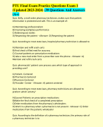 PEDS EXAM #1 ATI PRACTICE CH. 1 -8/35 QUESTIONS AND ANSWERS (A+)