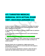 ATI TARGETED MEDICALSURGICAL 2019 ACTUAL EXAM  100% 2023\2024.[GRADED A+]
