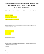 NRNP 6675 WEEK 6 MIDTERM EXAM FOR 2023 WITH REAL QUESTIONS AND CORRECT ANSWERS GRADED A+ 