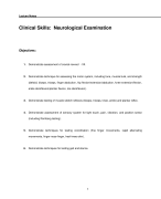 CLINICAL SKILLS: NEUROLOGICAL  EXAMINATION