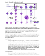 College aantekeningen Hematologie & Oncologie Geneeskunde VU