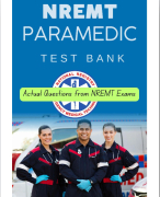 NREMT Paramedic Test Bank for 2024