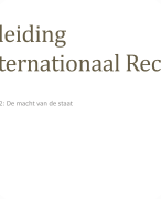 Powerpoint Presentatie internationaal recht